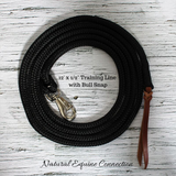 Natural Foundation Horse trainers use 12 foot lines daily in their training programs. Our handmade ropes are the same quality as they use, but at half the cost. All of our training lines are made by Natural Equine Connection in Canada.