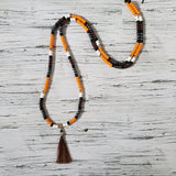Horse Rhythm Balance Beads - Orange / Dark Brown / Grey / Black / Gold