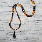 Horse Rhythm Balance Beads - Orange / Dark Brown / Grey / Black / Gold