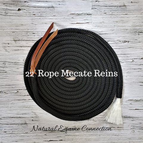 Mecate reins are a great choice of reins of top horsemen because of their versatility. 