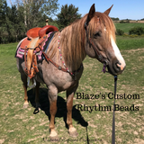 Horse Rhythm Balance Beads in Pink / Brown & White
