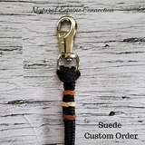 Customize any of Natural Equine Connection's horse training lines, equipment, and neck ropes. Accents are available in leather and paracord. Excellent way to tell your equipment apart from others. Made in Canadaby Natural Equine Connection.