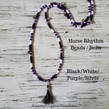 Horse Rhythm Balance Beads - Black / White / Purple / Silver