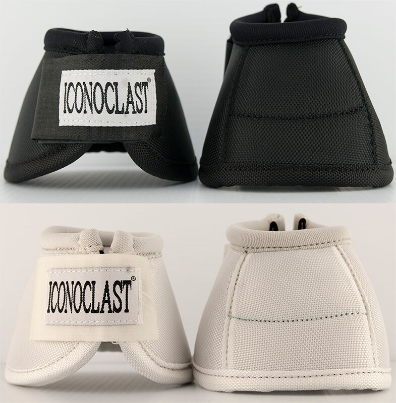  Iconoclast Horse Bell Boots Black (L) : Pet Supplies