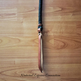 Jazz up your adjustable leather popper end of horse neck rope with a braided knot accent of your choice. Made in Canada by Natural Equine Connection. Custom orders welcome!