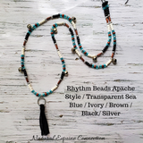 Horse Rhythm Balance Beads - Transparent Sea Blue / Ivory / Brown / Black / Silver