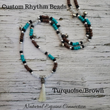 Horse Rhythm Balance Beads with Bells in Turquoise / Brown / White / Black / Silver