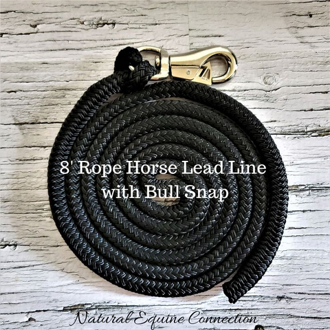 8 Foot Colored Rope Horse Lead Line