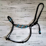Our handmade slide ring rope horse training halters come with different options and are by far the best horse training halter on the market. You can customize your halter with leather or paracord braided know accents.