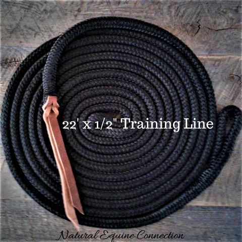 Our 22’ x ½” Horse Training Lines are perfect for groundwork, circles, and anytime that a horse needs more drift.