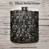 Western Leather Wrapped Stainless Steel Hip Flasks