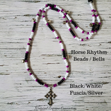 Horse Rhythm Balance Beads - Black / White / Fuscia / Silver