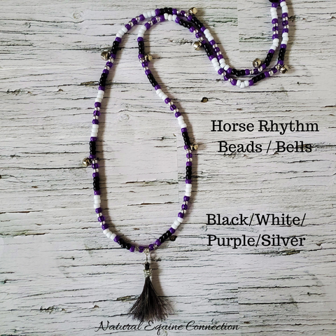 Horse Rhythm Balance Beads - Black / White / Purple / Silver