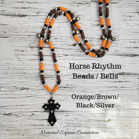 Horse Rhythm Balance Beads in Orange / Brown / Black / Silver