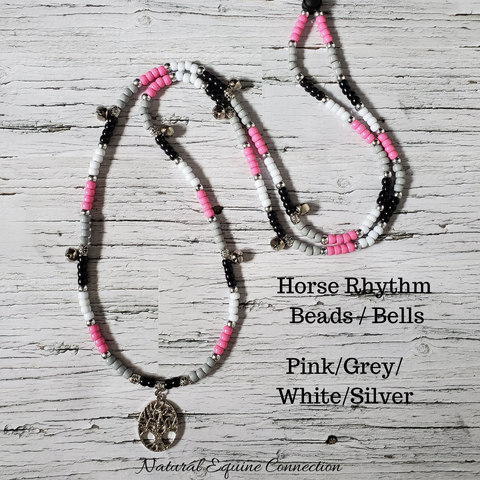 Horse Rhythm Balance Beads - Pink / Grey / Black / White / Silver
