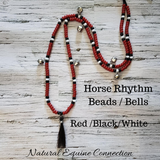 Horse Rhythm Balance Beads with Bells in Red / Black / White