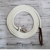 Our horse training lines have the perfect weight to carry your message and feel precisely and accurately to the horse and the length is ideal for many applications.