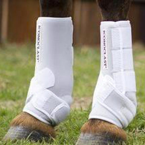 The Iconoclast Equine Rehabilitation Boot is a working recovery boot for horses that have sustained an injury or strain of the suspensory ligaments and tendons.