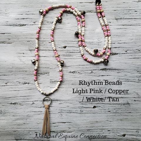 Horse Rhythm Balance Beads - Light Pink / Copper / White / Tan