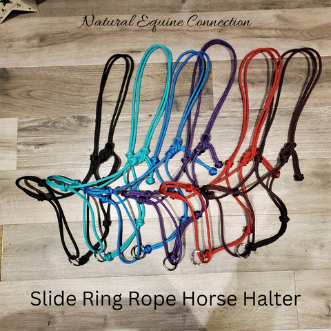 Slide Ring Rope Hybrid Horse Training Halter – Natural Equine Connection